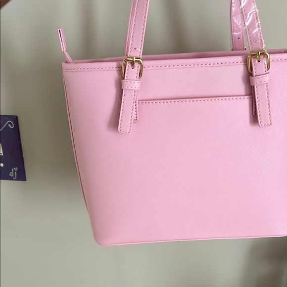 Valentino Orlandi Pink and Gold Tote Bag with Structured Design-NWT - Picture 5 of 6